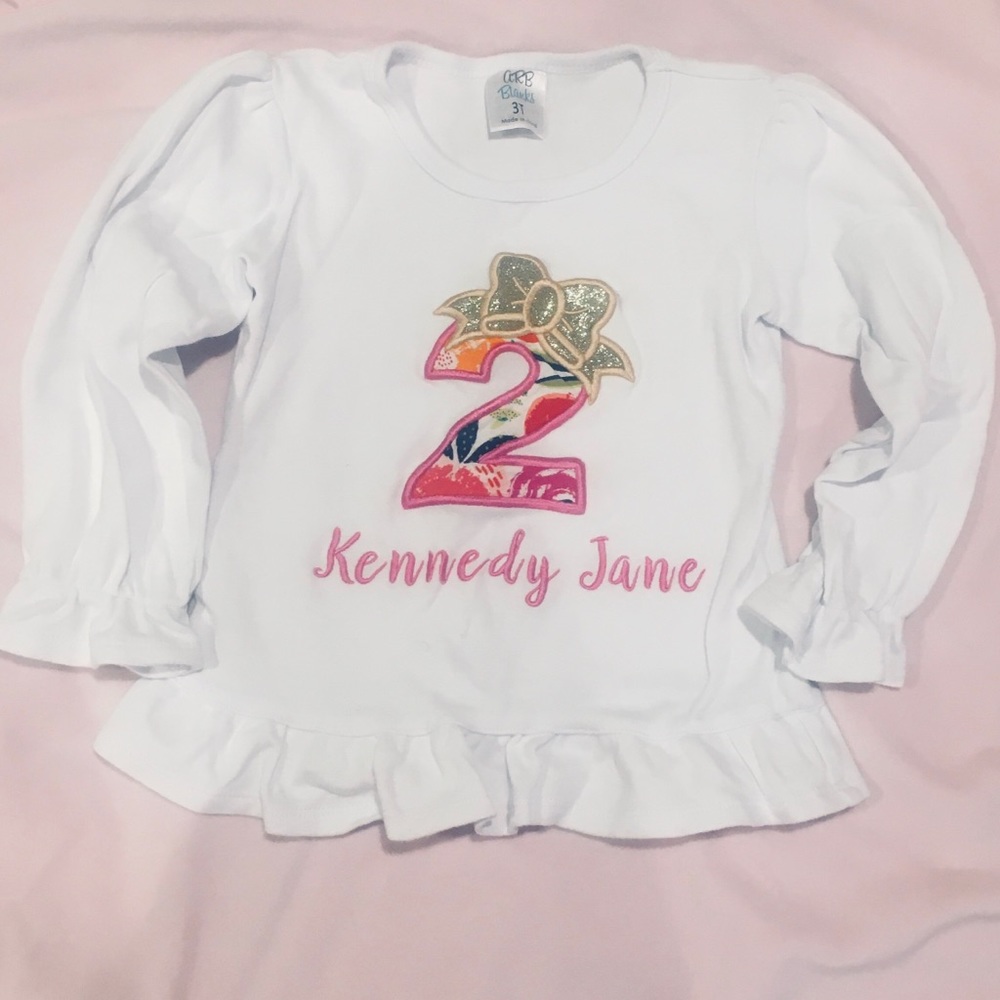 Kennedy size 3T long sleeve ruffle shirt